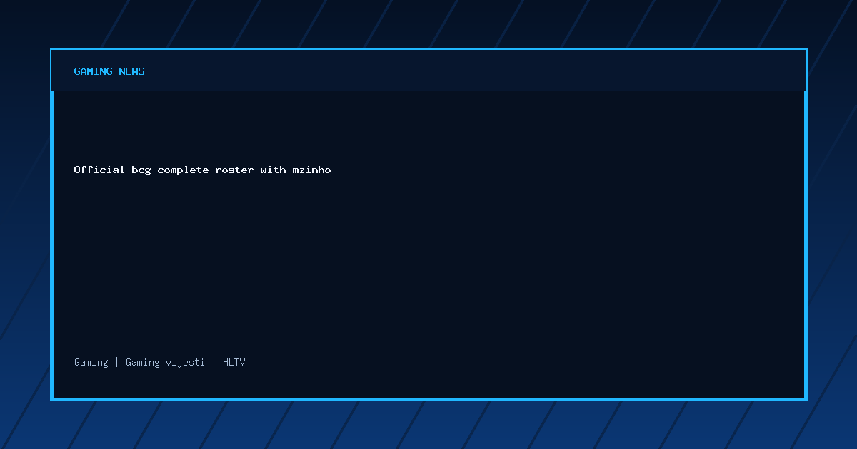 Official bcg complete roster with mzinho